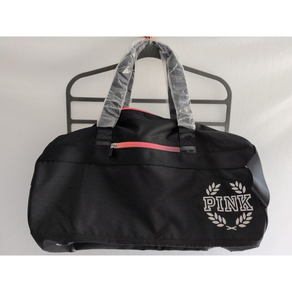 Victoria's Secret PINK Black Ombre Crest Gym/Travel Large Duffle Bag NWT